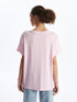 LC Waikiki Crew Neck Barbie Printed Short Sleeve Women's T-Shirt